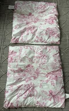 2 Pottery Barn Teen Love Shack Fancy shams Garden  Damask Smocked Euro pink set